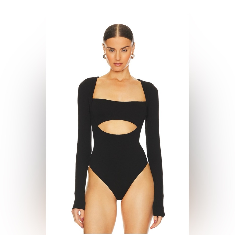 AFRM Black Cutout Long Sleeve Vail Bodysuit - Picture 2 of 10